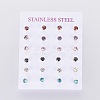 304 Stainless Steel Stud Earrings EJEW-I229-02G-B-2