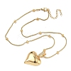 304 Stainless Steel Micro Pave Clear Cubic Zirconia Pendant Necklaces for Women LS-NJEW-Z103-01G-04-4