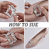 2Pcs Alloy Crystal Rhinestone Shoe Buckle Clips FIND-GF0006-20-6