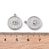 304 Stainless Steel Rhinestone Pendants STAS-Z121-52P-2