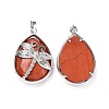 Natural Red Jasper Pendants G-G900-01P-03-2