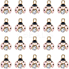 50Pcs Alloy Rhinestones Enamel Pendants FIND-SC0010-82-1