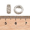 Brass Micro Pave Clear Cubic Zirconia European Beads CU-CBA6A75-14P-3