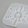 Christmas DIY Snowflake Silicone Pendant Molds X-DIY-P006-31-4