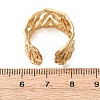 304 Stainless Steel Hollow Out Triangle Cuff Rings RJEW-G370-01G-5