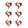 MIYUKI Delica Glass Seed Beaded Heart Pendants PALLOY-MZ00703-02-1