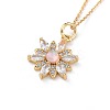 Brass Micro Pave Cubic Zirconia Pendant Necklaces NJEW-JN02523-M-3