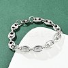 304 Stainless Steel Link Chain Bracelets for Women Men BJEW-Z143-25P-1
