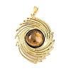 Natural Tiger Eye Pendants STAS-B109-01G-03-1
