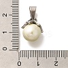 304 Stainless Steel Plastic Pearl Pendants STAS-U035-20AS-3