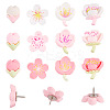 48Pcs Resin Flower & Iron Push Pins Set AJEW-TAC00050-2