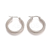 Tarnish Resistant 201 Stainless Steel Geometric Hoop Earrings LS-STAS-D171-12B-P-1