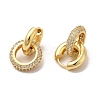Ring Rack Plating Brass Micro Pave Cubic Zirconia Hoop Earring EJEW-C057-03G-2