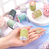 6 Rolls 6 Colors 4-Ply Polycotton Cord with Metallic Thread OCOR-TA0003-05A-5
