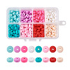 400Pcs 8 Colors Handmade Polymer Clay Beads CLAY-PJ0001-01-1