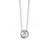 304 Stainless Steel Pave Clear Cubic Zirconia Ring with Heart Pendant Necklaces for Women WG58E99-02-1