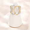 304 Stainless Steel Double Color Cuff Rings RJEW-S635-01GP-15-2