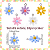 50Pcs 5 Colors Opaque Resin Pendants RESI-SC0036-55-2
