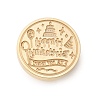 Golden Tone Wax Seal Brass Stamp Heads AJEW-U008-02G-11-2
