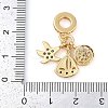 Rack Plating Brass Cubic Zirconia European Dangle Charms LS-KK-P287-23G-3