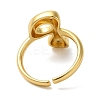 Initials Brass Open Cuff Ring for Women RJEW-N046-02P-G-3