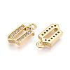 Brass Micro Pave Cubic Zirconia Charms KK-N261-104B-G-2