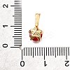 Brass Micro Pave Cubic Zirconia Charms KK-D356-05C-G-3