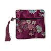 Chinese Brocade Tassel Zipper Jewelry Bag Gift Pouch LS-ABAG-F005-06-1