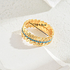 Exquisite Fashion Ears of Wheat Brass Micro Pave Cubic Zirconia Ring for Women Party Gift OI8891-3-1