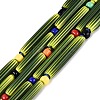 Handmade Millefiori Glass Lampwork Strip Beads Strands LA-N047-01F-1