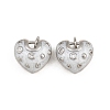 Brass Micro Pave Clear Cubic Zirconia Charms CU-CBAA571-12P-1