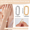 10Pcs 2 Colors Brass Spring Gate Rings KK-BBC0014-13-2