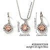 Brass Rhinestones Flat Round Jewelry Set VN0716-2-1