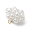 Pearlized Glass Pearl Beads Pendants PALLOY-MZ01101-01-4