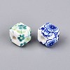 Printed Handmade Porcelain Beads PORC-Q007-10-3