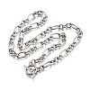 Non-Tarnish Unisex 304 Stainless Steel Figaro Chain Necklaces LS-NJEW-H215-03P-4
