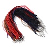 50Pcs 5 Colors Waxed Cord and Organza Ribbon Necklace Making NCOR-YW0001-03-1