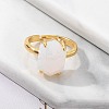 Hexagon Opalite Finger Rings RJEW-B113-02G-03-5