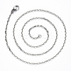 304 Stainless Steel Cable Chain Necklace NJEW-S420-008A-P-2