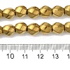 Electroplated Synthetic Magnetic Hematite Beads Strands G-I364-J01-5