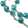 Synthetic Turquoise Dyed Beads Strands X-G-F513-02A-01-3