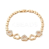 Brass Micro Pave Cubic Zirconia Link Chain Bracelets KK-R217-47G-4