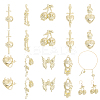 18Pcs 9 Style Rack Plating Alloy Pendants FIND-CA0007-41-1