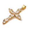 Brass Micro Pave Clear Cubic Zirconia Pendants LS-ZIRC-M117-37G-2
