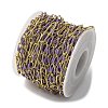304 Stainless Steel Enamel Figaro Chains CHS-U003-02G-02-3