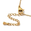 Summer Beach Nuggets Natural Amazonite & Ion Plating(IP) 304 Stainless Steel Charm Anklets for Women BJEW-P326-05B-G-3