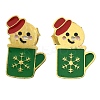Ion Plating(IP) 304 Stainless Steel Enamel Stud Earrings EJEW-I316-04G-10-1