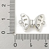 Brass Pave Clear Cubic Zirconia Butterfly Connector Charms KK-Q820-38P-3