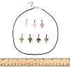 DIY Natural & Synthetic Gemstone Cross Pendant & Waxed Cord Pendant Necklace Making Kits DIY-FS0008-46-5