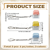 3Pcs 3 Colors ABS Plastic Keyboard Fidget Toys Keychain KEYC-LP0001-63B-2